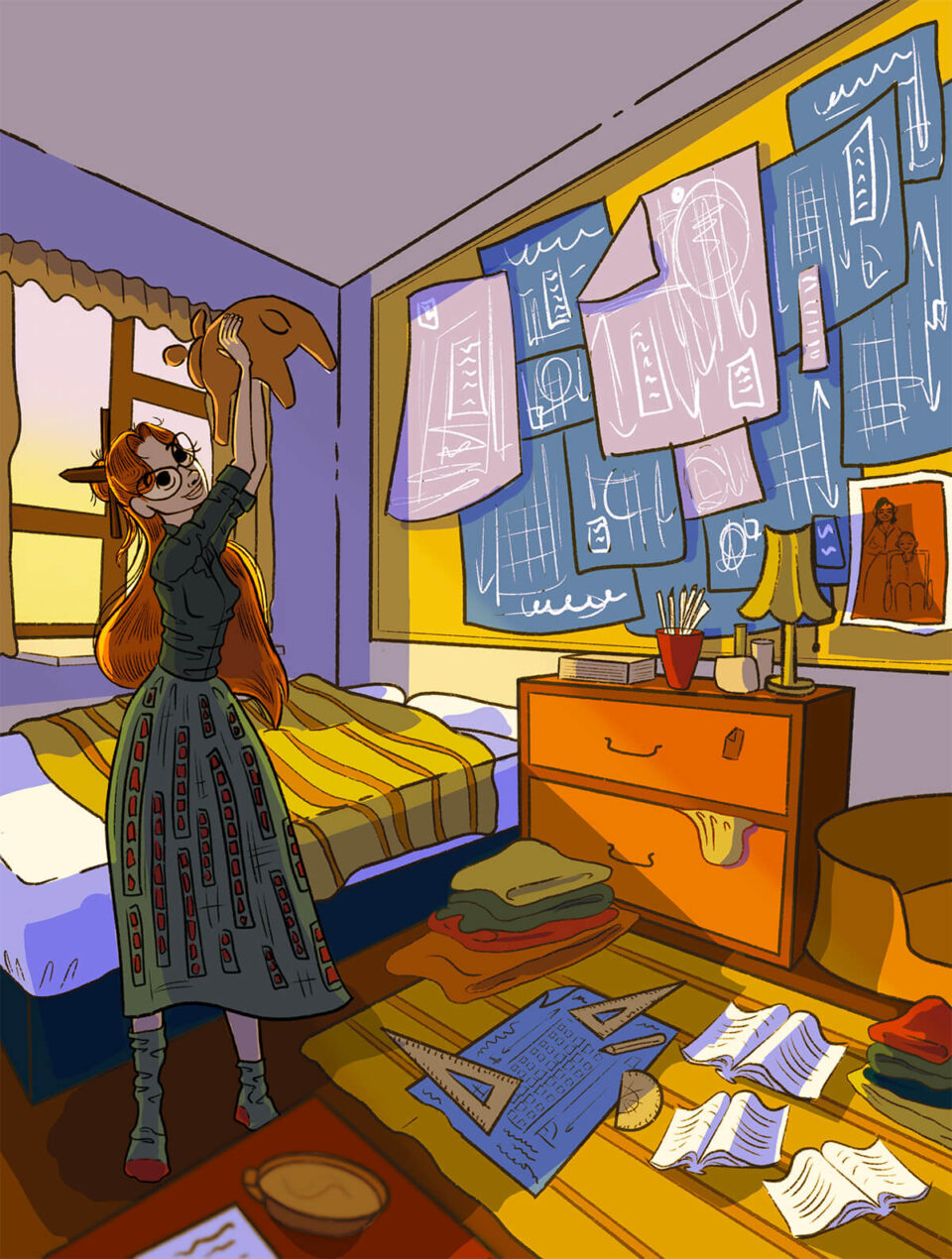 'Audrey's Room' World Building by Emily Freya Illustration
