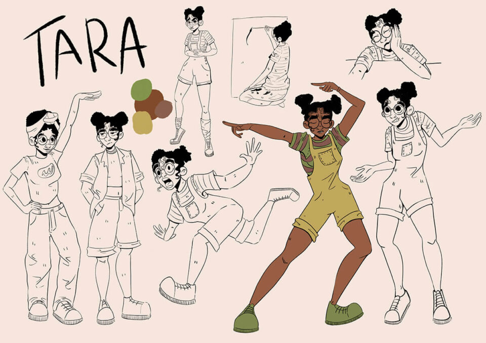 Tara Character Design by Emily Freya Illustration